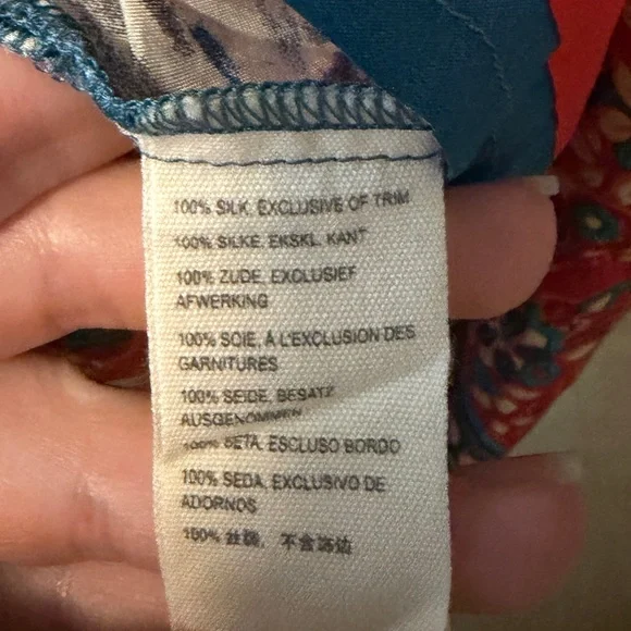 Johnny Was Silk Blouse - Picture 5 of 8